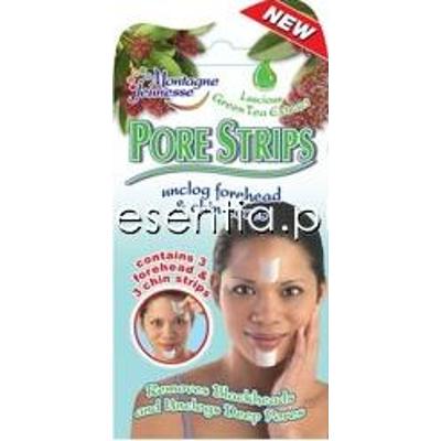 Montagne Jeunesse  Plasterki na rozszerzone pory na brodzie i czole op./ 6 szt.