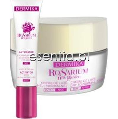 Dermika Rosarium New Garden Creme de Luxe do cery suchej i normalnej na dzień i na noc + Aktywator z alfamolekułami na noc 50 ml + 15 ml