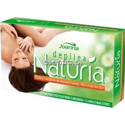 Joanna Naturia Depilea Plastry z woskiem do depilacji twarzy 6 x 2 plastry
