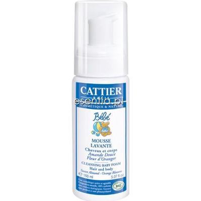 Cattier Bebe Pianka do zmywania ciała i włosów dla niemowląt i dzieci 150 ml