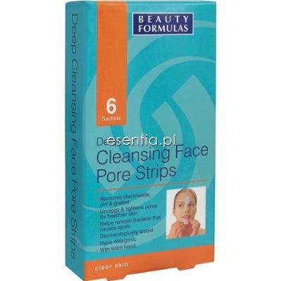 Beauty Formulas Clear Skin Głęboko oczyszczające paski na twarz op./ 6 szt.