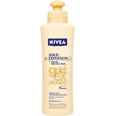 NIVEA Hair Gold Explosion Odżywka bez spłukiwania Blask Koloru Blond 150 ml