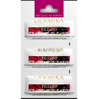 Dermika Maseczki Piękności Fill & Go - Przeciwzmarszczkowa maseczka pod oczy i na powieki z wypełniaczem zmarszczek 3 x 2 ml