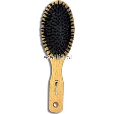 Donegal szczotki Drewniana szczotka do włosów z poduszką z naturalnym włosiem [9410]