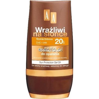 AA Cosmetics AA Wrażliwi na słońce Żelowy olejek do opalania SPF 20 150 ml