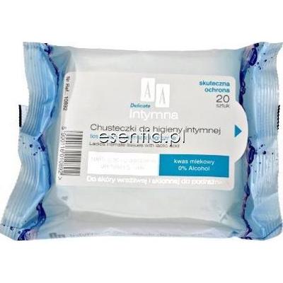 AA Cosmetics Intymna Chusteczki do higieny intymnej Delicate op. / 20 szt.