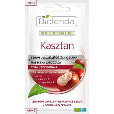 Bielenda Kasztan Serum uszczelniające naczynka + Maseczka łagodząca 2 x 5 ml