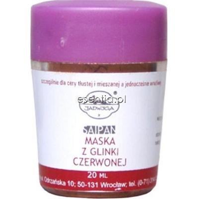 Jadwiga Saipan Maska z glinki czerwonej do cery tłustej, mieszanej, wrażliwej 20 ml