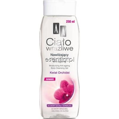 AA Cosmetics Ciało Wrażliwe Nawilżający żel do mycia ciała anti-ageing Kwiat Orchidei 250 ml