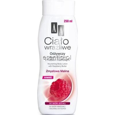 AA Cosmetics Ciało Wrażliwe Odżywczy balsam do ciała Zmysłowa Malina 250 ml