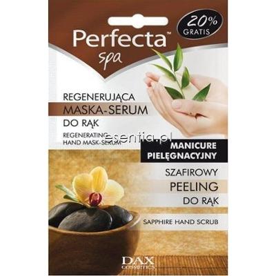 Perfecta SPA Manicure pielęgnacyjny Szafirowy peeling + Regenerująca maska - serum do rąk 6 ml + 6 ml