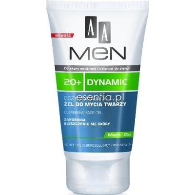 AA Cosmetics  AA MEN Dynamic 20+ Oczyszczający żel do mycia twarzy 150 ml