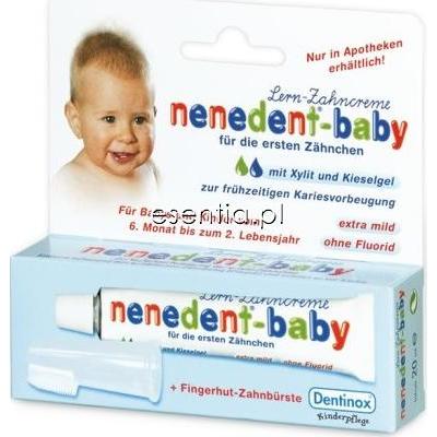 Nenedent  Nenedent Baby pasta do pierwszych ząbków bez fluoru + szczoteczka 20 ml