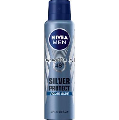 NIVEA NIVEA MEN Dezodorant antyperspiracyjny w sprayu Silver Protect Polar Blue 150 ml