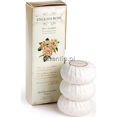 Brown & Harris English Rose Luksusowy zestaw mydeł 3 x 100 g