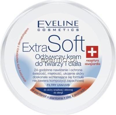 Eveline  Extra Soft Odżywczy krem do twarzy i ciała do skóry wrażliwej i skłonnej do alergii 