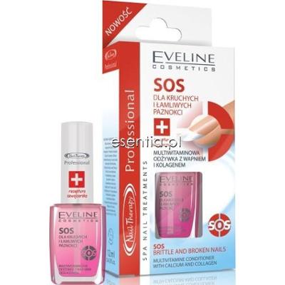 Eveline  Nail Therapy SOS Multiwitaminowa odżywka z wapniem i kolagenem 12 ml