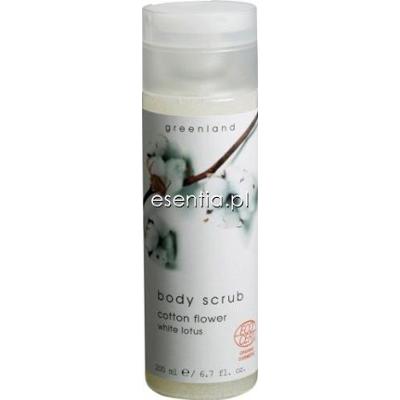 GreenLand  Pure & White Peeling do ciała Kwiat Bawełny - Lotos 220 ml