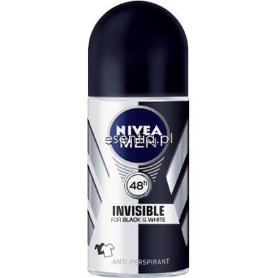 NIVEA NIVEA MEN Dezodorant antyperspiracyjny w kulce Invisible Black & White 50 ml