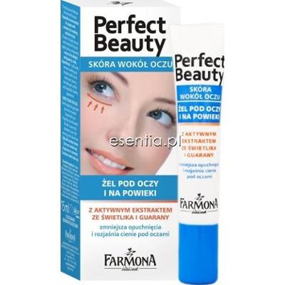 Farmona Perfect Beauty skóra wokół oczu Żel pod oczy i na powieki z aktywnym ekstraktem ze świetlika i guarany 15 ml