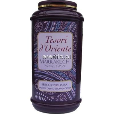 Tesori d'Oriente Marrakech Kremowy żel pod prysznic Hibiskus i Różowy Pieprz  250 ml