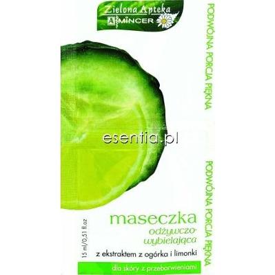 Mincer Pharma Zielona Apteka Maseczka odżywczo-wybielająca z ekstraktem z ogórka i limonki 15 ml