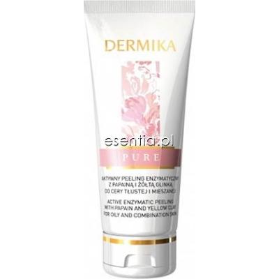 Dermika Pure Aktywny peeling enzymatyczny z papainą i żółtą glinką 75 ml