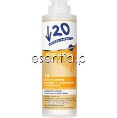 Under Twenty Wow! Energy 3w1 tonik micelarny: demakijaż + oczyszczanie + tonizowanie  200 ml