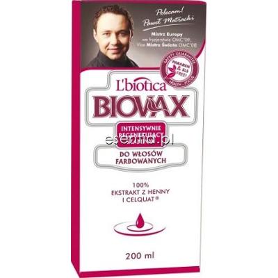 L'Biotica BIOVAX Intensywnie regenerujący szampon do włosów farbowanych 200 ml