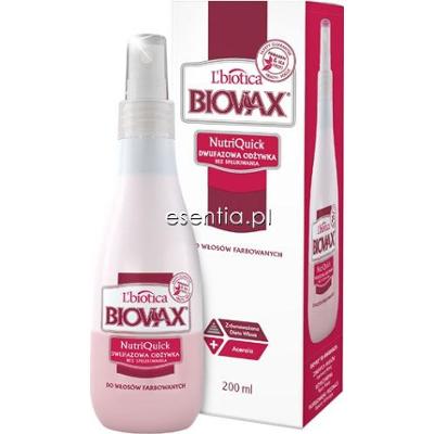 L'Biotica BIOVAX Dwufazowa odżywka bez spłukiwania do włosów farbowanych (Quick)  150 ml