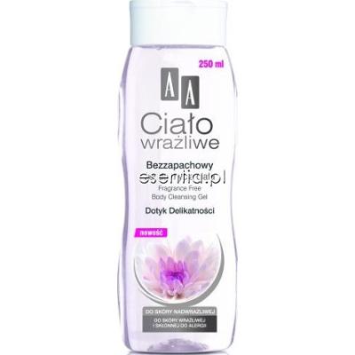 AA Cosmetics Ciało Wrażliwe Bezzapachowy żel do mycia ciała Dotyk delikatności 250 ml