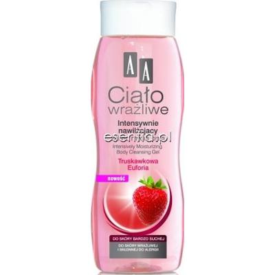 AA Cosmetics Ciało Wrażliwe Intensywnie nawilżający żel do mycia ciała Truskawkowa euforia 250 ml