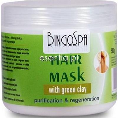 BingoSpa Pielęgnacja włosów Maska do włosów z zieloną glinką 500 ml