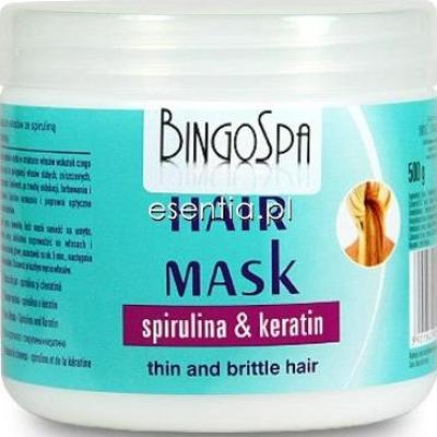 BingoSpa Pielęgnacja włosów Maska do włosów spirulina i keratyna 500 ml
