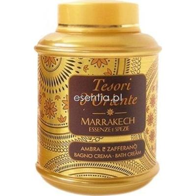 Tesori d'Oriente Marrakech Kremowy płyn do kąpieli Ambra i Szafran 500 ml