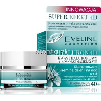 Eveline bioHyaluron 4D Skoncentrowany krem na dzień i na noc SPF 8 40+ 50 ml
