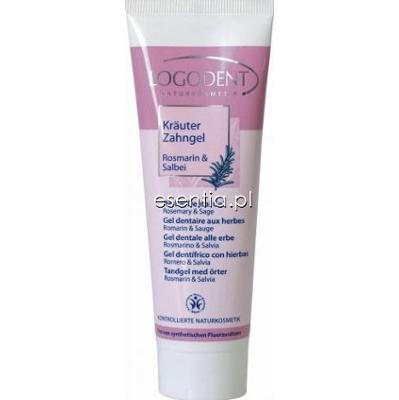 LOGONA Logodent Żel ziołowy do zębów z szałwią i rozmarynem 75 ml