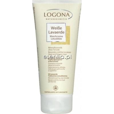 LOGONA Ziemia wulkaniczna Lavaerde Glinka biała w kremie z kwiatem lotosu 200 ml