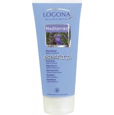 LOGONA Mediterran Żel pod prysznic z szałwią i olejem morelowym 200 g