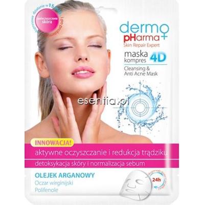 DermoPharma+  Maska kompres 4D aktywne oczyszczanie i redukcja trądziku 21 g
