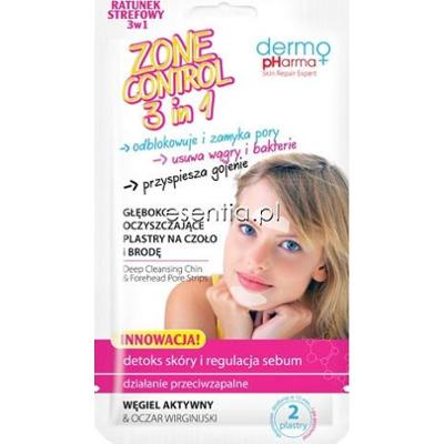 DermoPharma+  Głęboko oczyszczające plasterki na brodę i czoło op. / 2 szt.