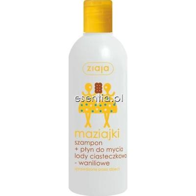 Ziaja maziajki Szampon + płyn do mycia dla dzieci lody ciasteczkowo - waniliowe 400 ml