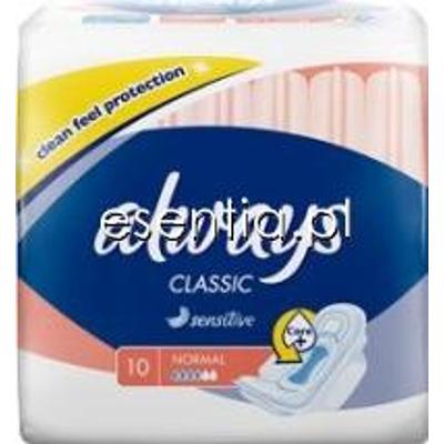Always  Podpaski Classic Sensitive Normal op. / 10 szt.