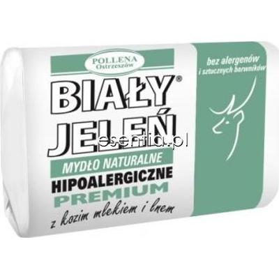 Biały Jeleń Premium Mydło naturalne z kozim mlekiem i lnem 100 g