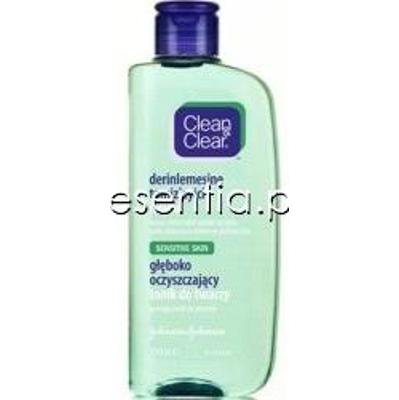 Clean & Clear Głębokie Oczyszczanie Głęboko oczyszczający tonik do twarzy do skóry wrażliwej 200 ml