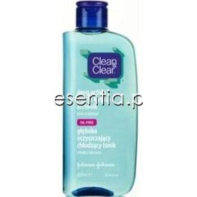 Clean & Clear Głębokie Oczyszczanie Głęboko oczyszczający chłodzący tonik do twarzy 200 ml