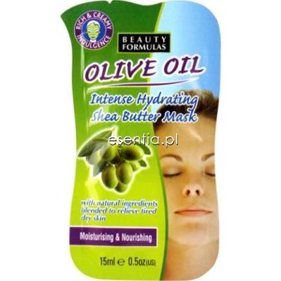 Beauty Formulas  Oliwkowa intensywnie nawilżająca maseczka z masłem Shea 15 ml