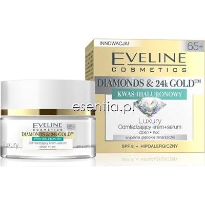 Eveline  Diamonds & 24K Gold Odmładzający krem + serum na dzień i noc 65+ 50 ml