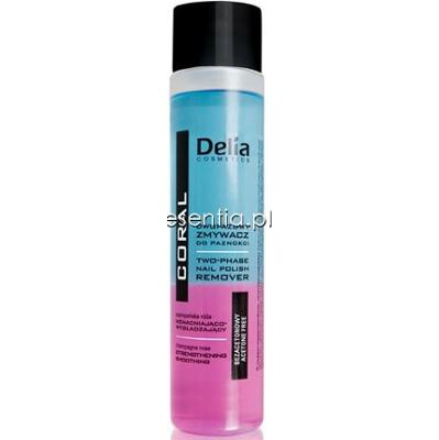 Delia Coral Dwufazowy zmywacz do paznokci szampańska róża, bezacetonowy 220 ml