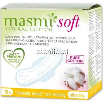Masmi  Ultracienkie bawełniane podpaski na dzień ze skrzydełkami op./10 szt.